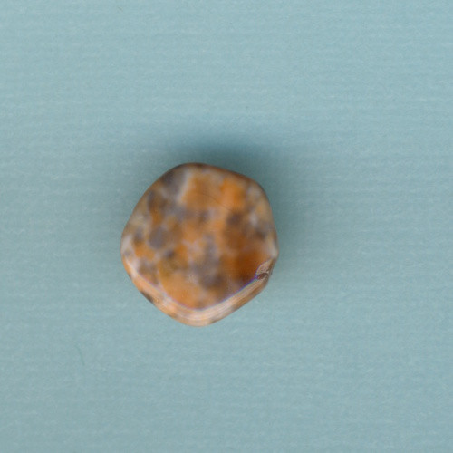 14345224 Glasperle Marmor Scheibe 15mm steingrau