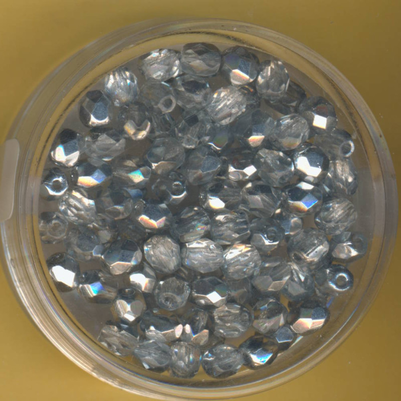 0730-04684 Glasschliffperlen 4mm halbbedampft hellmontan 100 Stück