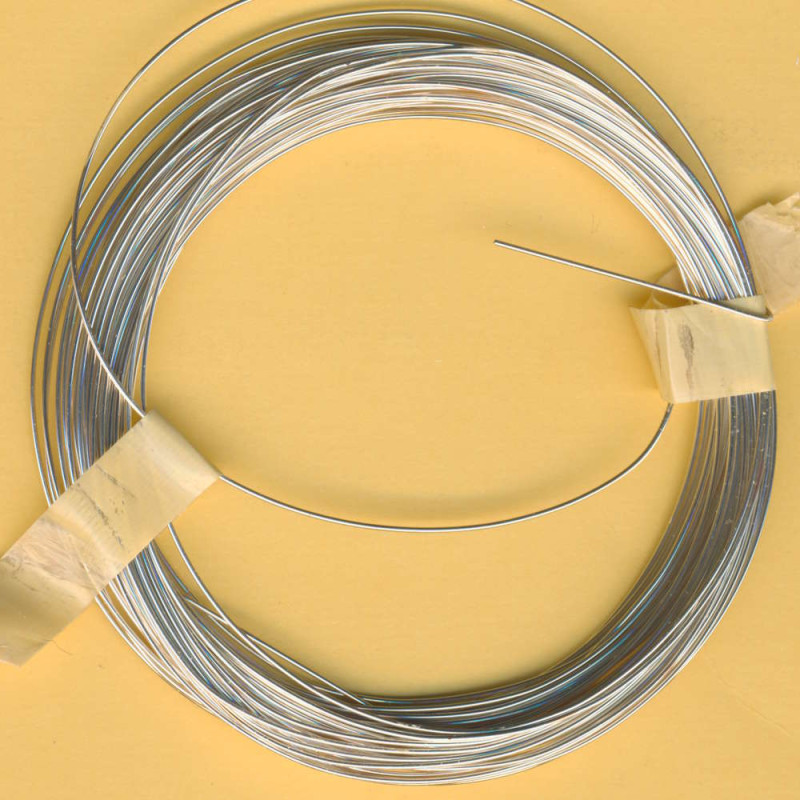 198006 Silberdraht mit Kupferkern 0,6mm 10m