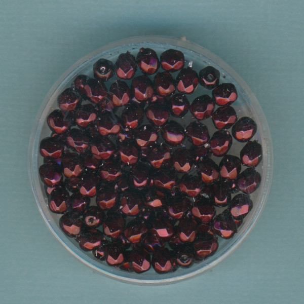 4034279 Glasschliffperlen 4mm feuerpoliert burgunder metallic 100 Stück