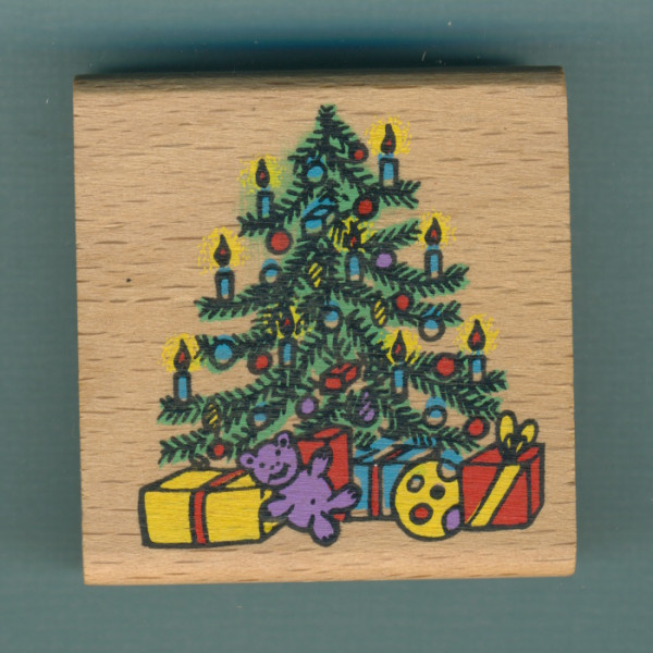 61223001 Holzstempel Weihnachtsbaum 4,5x4,5cm