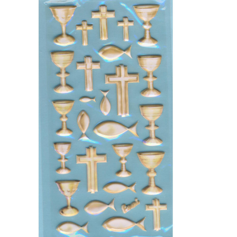 3451168 Creapop Softysticker Kommunion Konfirmation gold