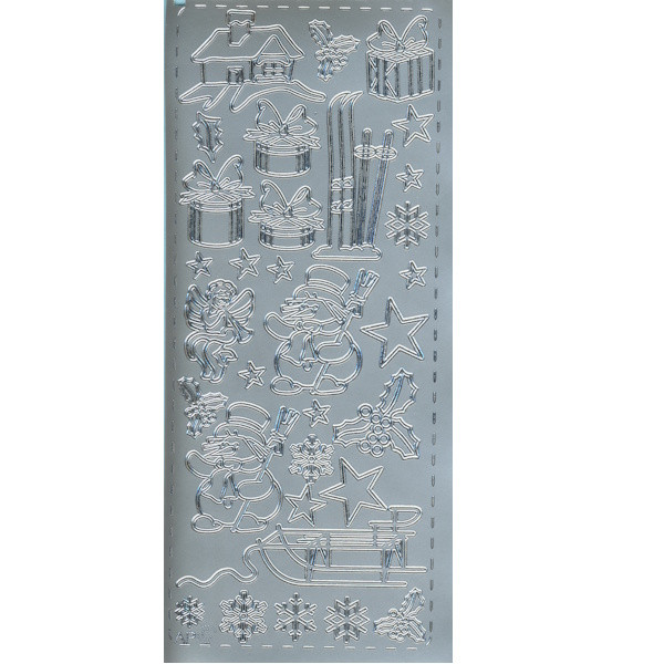 pu180s Sticker Weihnachtsstimmung 5 silber