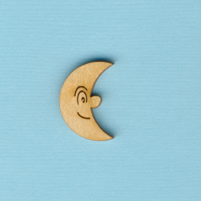 moh3002 Holz Deko Mond 2cm