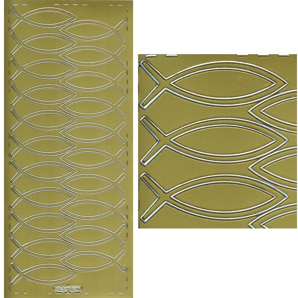 pu601g Sticker Fische 2 gold