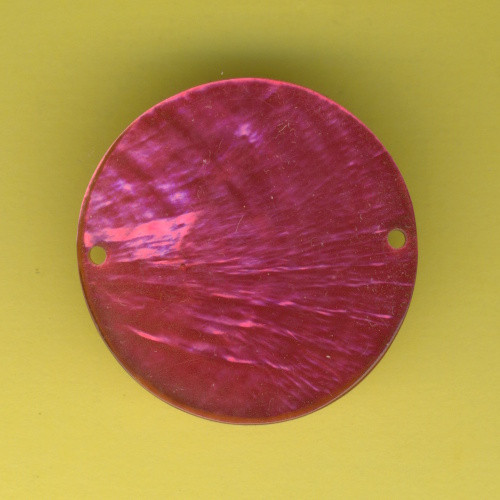 17015276 Capiz Schmuckelement rund 30mm burgunder