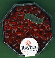 Magatama 4x7mm feuerrot transparent 12g