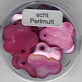 63908004 Perlmutt Blume 18mm rot