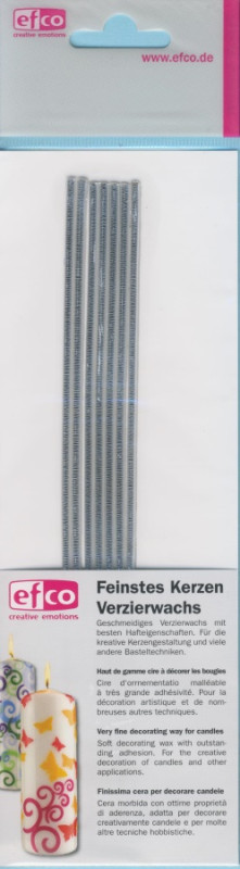 3524003 Wachsstreifen rund 200 x 3mm silber 7 Stück