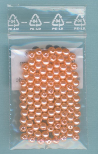 1031030 Wachsperlen 4mm lachs 100 Stück in Packung