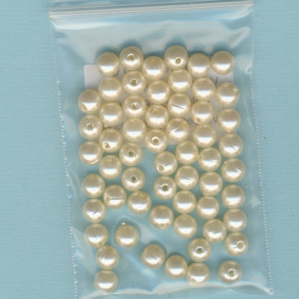 1031103 Wachsperlen 6mm kultur 60 Stück in Packung
