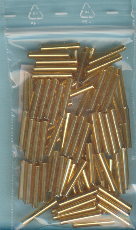 r02815801 Glasstifte 15mm gold Silbereinzug 15g