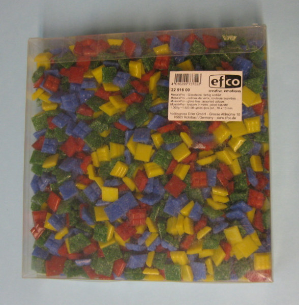 2291600 Mosaix Pro Glassteine 10x10mm farbig sortiert 1000g