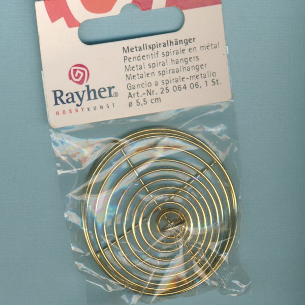 2506406 Metallspiralanhänger 5,5cm gold