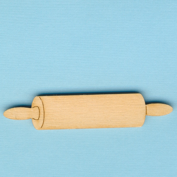 top5207 Holz Deko Nudelholz 7cm lang