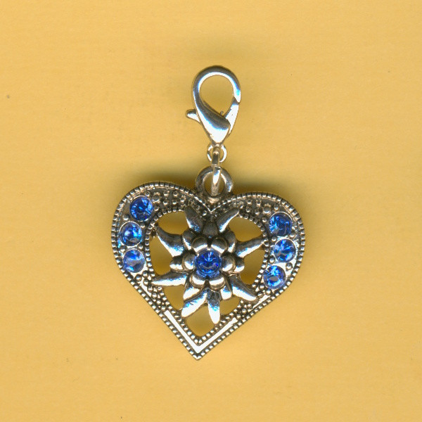 50214-24171 Metallanhänger Herz 24mm platin safir