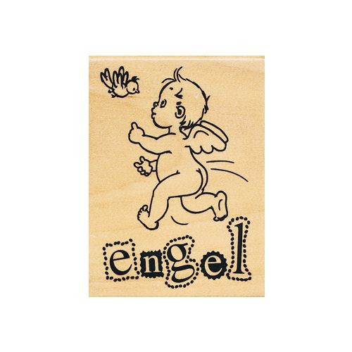 70380131 Holzstempel Engel 4x6cm