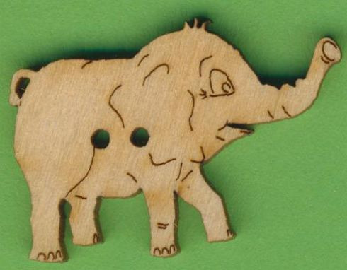 buh2404 Holzknopf Elefantenbaby 4cm