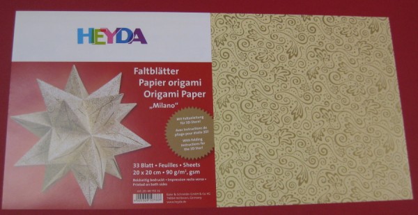 4875531 Faltblätter Origami Papier Milano 20x20cm 90g/qm 33 Blatt