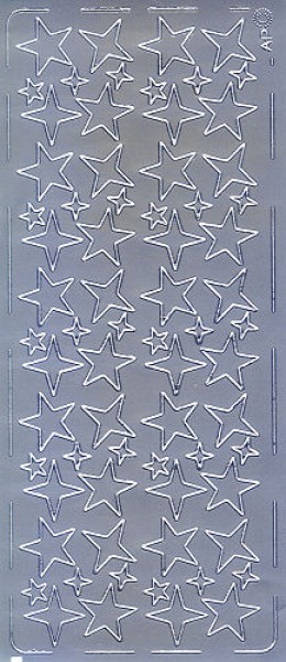 pu032s Sticker Sterne 11 silber
