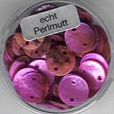 Perlmutt 2-Loch Ronde 10mm rosa