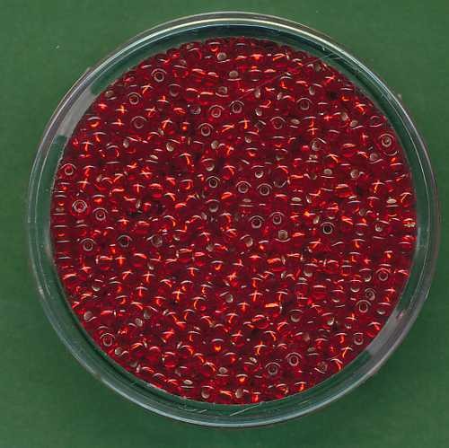 9289114 Rocailles 2mm rot Silbereinzug 17g