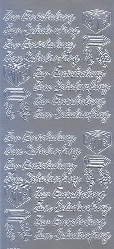 1069s Sticker Einschulung silber