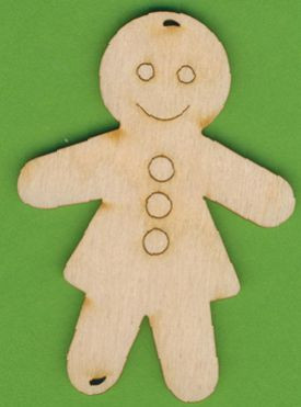 tkh2508 Holz Deko Lebkuchenfrau 8cm
