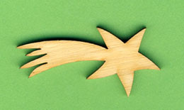 koh4805 Holz Deko Komet 5cm