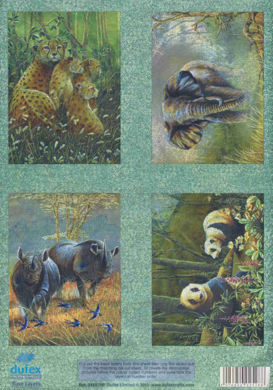 760035 Dufex 3D Stanzbogenset A4 Metallgravur Wildlife