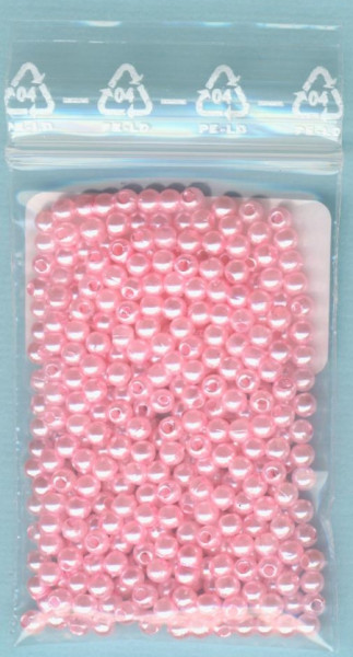 1130932 Wachsperlen 3mm rosa 4g