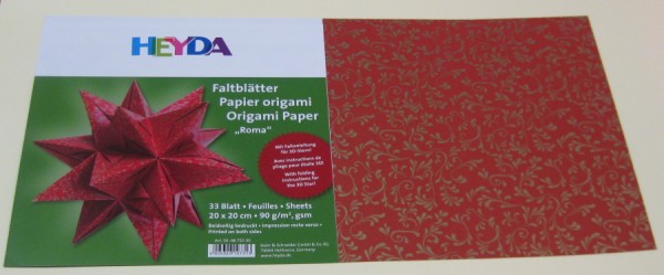 4875530 Faltblätter Origami Papier Roma 20x20cm 90g/qm 33 Blatt