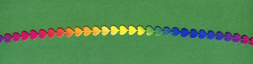 Satinband Herzen multicolor