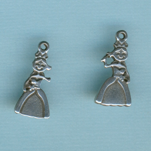 4570-04751 Metallanhänger Prinzessin 20x10mm platin