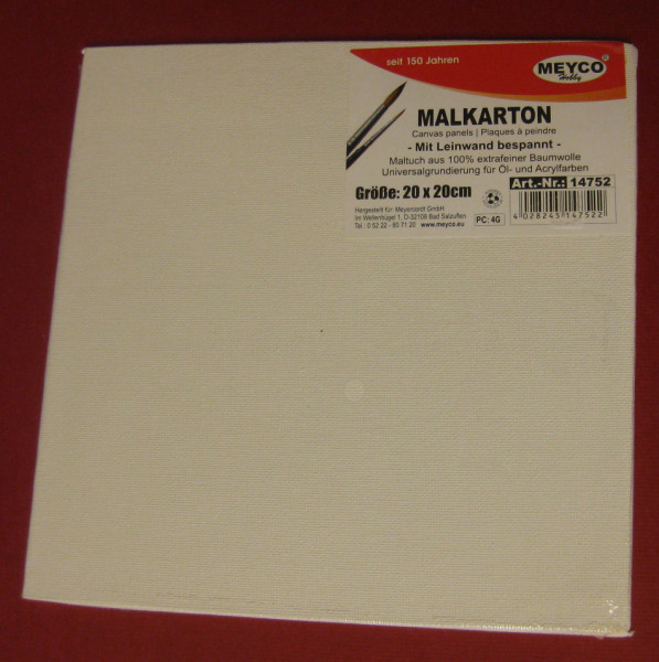 14752 Malkarton 20 x 20cm