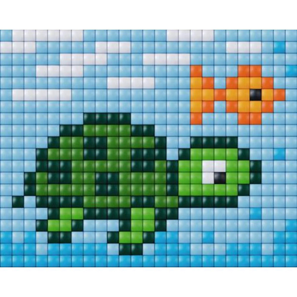 40016 Pixelhobby Bastelset XL Schildkröte und Fisch