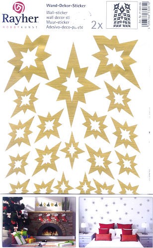 7102806 Wand-Dekor-Sticker Sterne gold