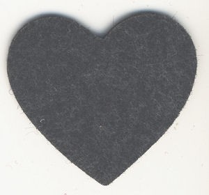 Filz-Herz dunkelgrau 5,5x6cm