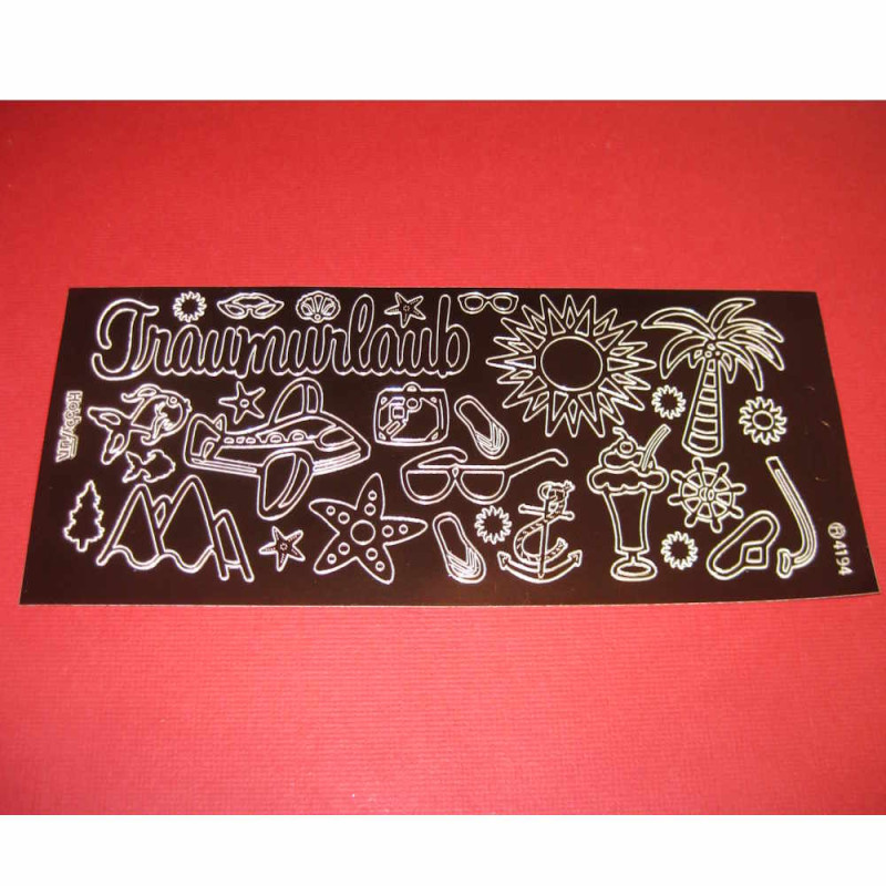 4194k Sticker Traumurlaub kupfer