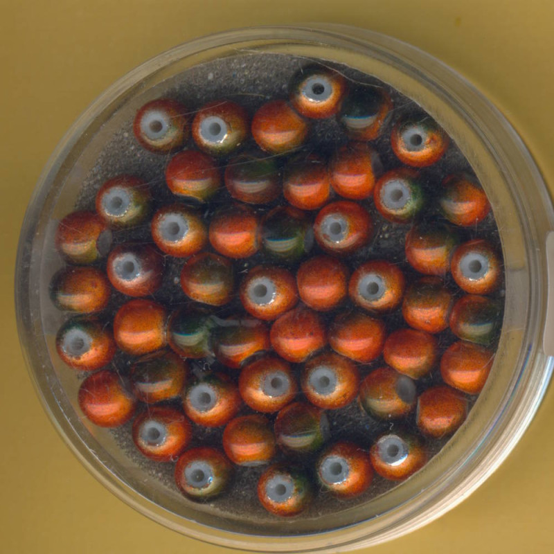 0733-04384 Miracle Beads 4mm orange-oliv 50 Stück