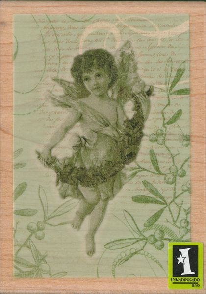 6000867 Holzstempel Angel 12,5x9cm