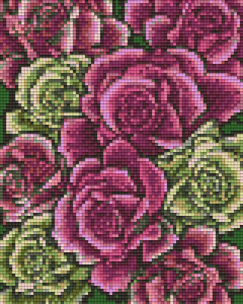 804339 Pixelhobby Klassik Set Rosen pink braun