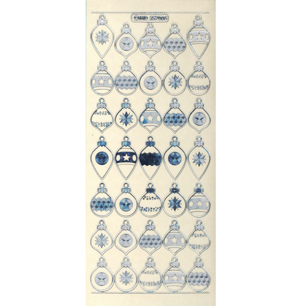 kv357006s Sticker Weihnachtskugeln silber transparent