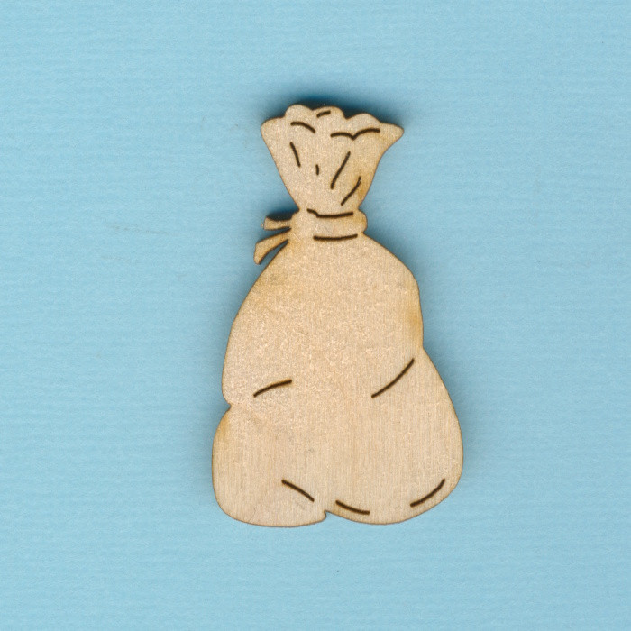 nkh6304 Holz Deko Weihnachtssack 4cm