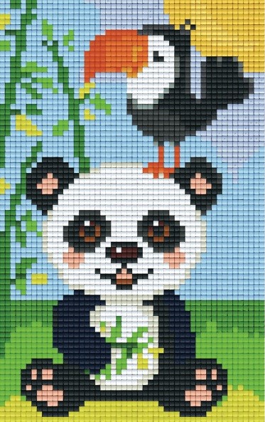 802083 Pixelhobby Klassik Set Pandabär Tukan