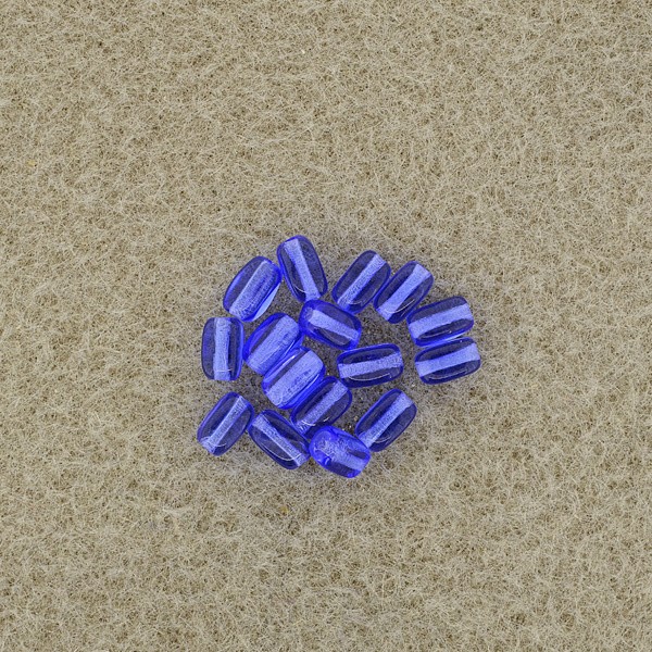 Glasolive 6x4mm dunkelblau 70 Stück