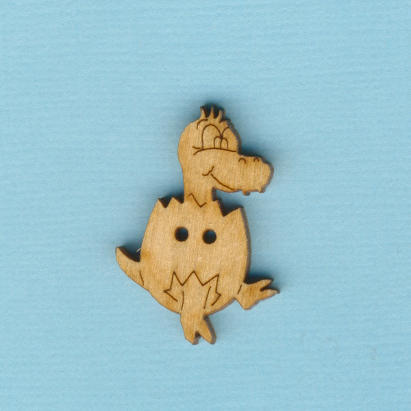 buh3103 Holzknopf Dino im Ei 3cm