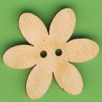 Holzknopf Blume 3cm