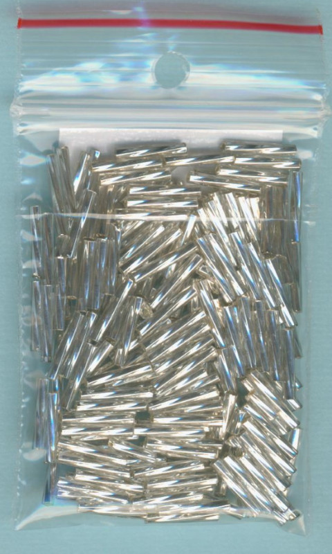 e00212821 Glasstifte 12mm gedreht silber 15g