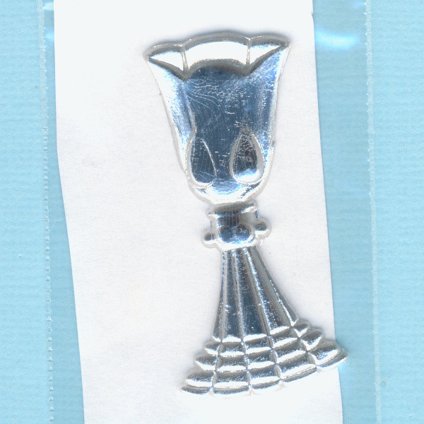 7035921 Wachsdekor Kelch silber 43mm